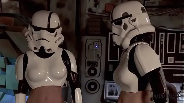Ferske Vivid Parody - 2 Storm Troopers enjoy some Wookie dick filmer totalt
