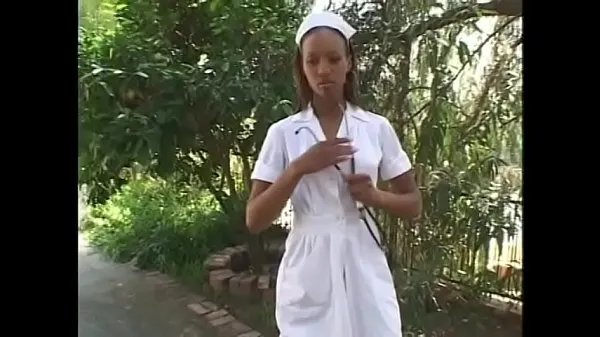 Celkový počet nových filmů: Scrawny pointy-head dude needs help of young black nurse Diamond Rene