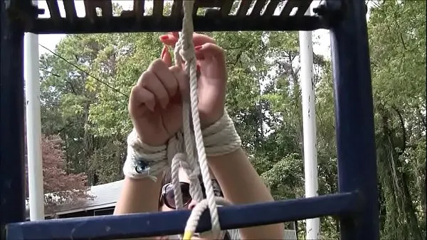 Fresh Nyssa Nevers Tied To The Slide, Outdoor Bondage total Movies