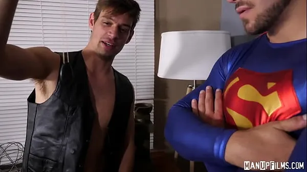 Nouveaux Superman Dante Colle domine le méchant Michael Delray! Cosplay Chasteté films au total