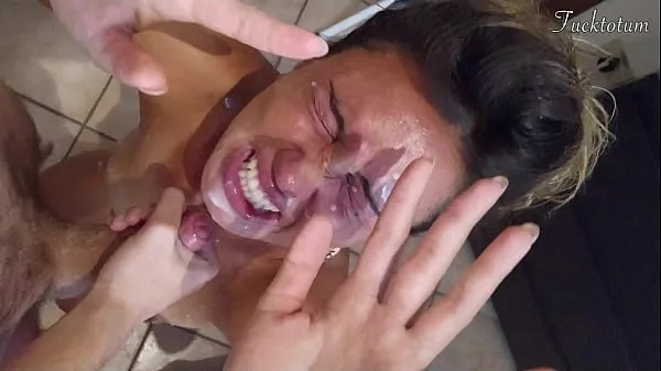 Nya Girl orgasms multiple times and in all positions. (at 7.4, 22.4, 37.2). BLOWJOB FEET UP with epic huge facial as a REWARD - FRENCH audio filmer totalt