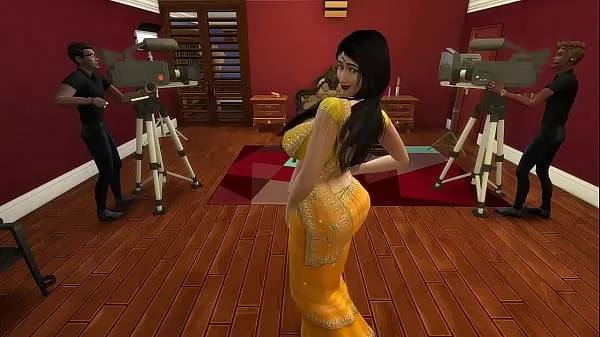 Total de Desi Saree tia grande e peituda seduzindo você com uma dança sexy filmes recentes