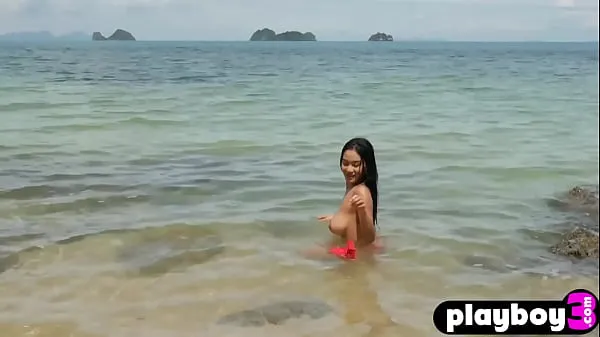 تازہ Petite Asian teen model posed on the beach and revealed her stunning body کل موویز