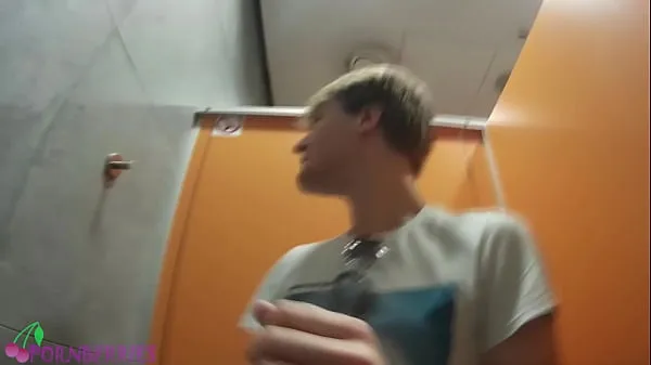 Fresh College friends having gay fun in public toilet total Movies