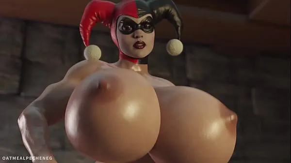 Frische insgesamt Harley Quinn wird mit Creampie in den Arsch gefickt Filme