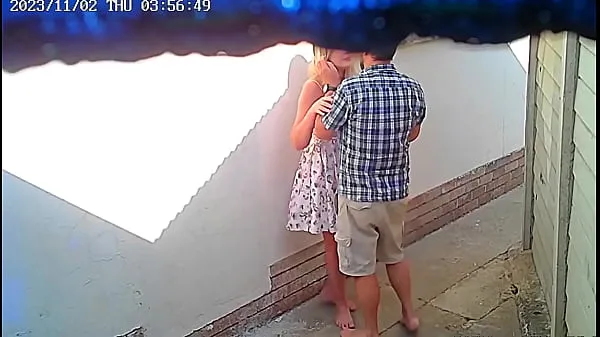 Összesen Cctv camera caught couple fucking outside public restaurant friss film
