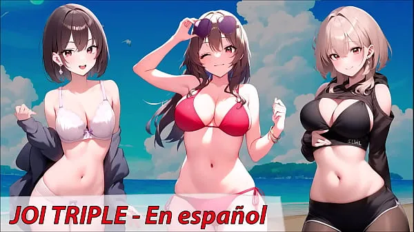 Świeże JOI hentai, three friends want to masturbate you, in Spanish filmy ogółem