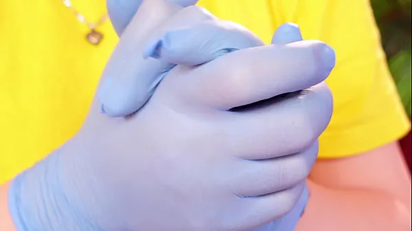 Yeni ASMR video with medical nitrile gloves (Arya Grander toplam Film