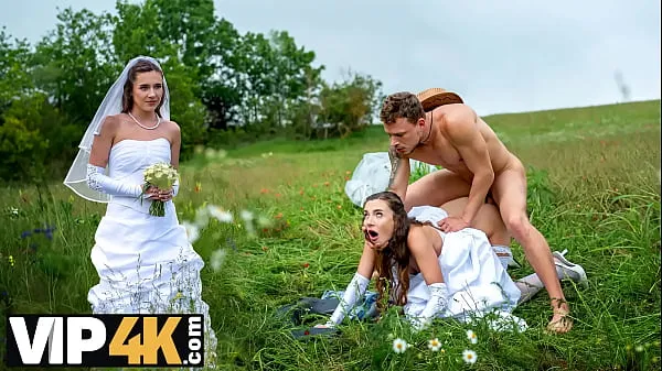 BRIDE4K. Pretty brunette bride fucks a horny shepherd in a summer field Jumlah Filem baharu